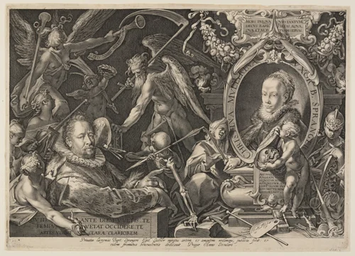 Spranger and his Wife by Aegidius Sadeler, print, 1600