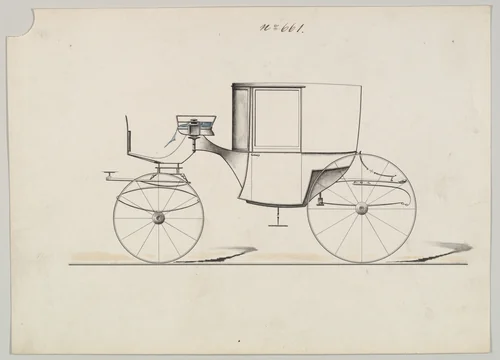 Coupé # 661 by Brewster & Co., drawing, 1850-1870
