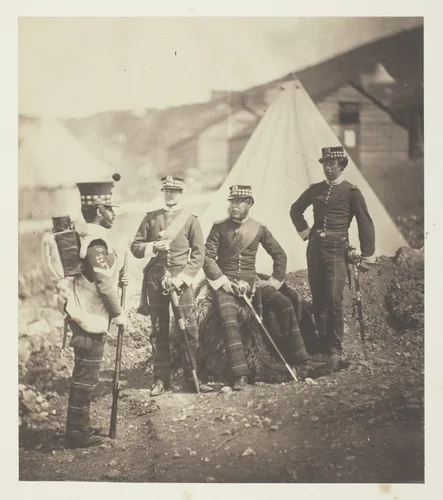 Officers of the 71st Highlanders by Roger Fenton, photograph, 1855