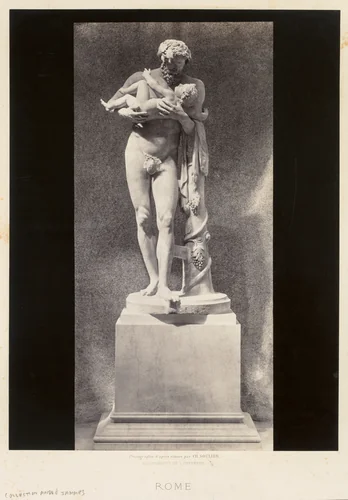 Silenus Holding the Child Dionysus, Louvre Museum, Paris by Charles Soulier, photograph, 1860-1869
