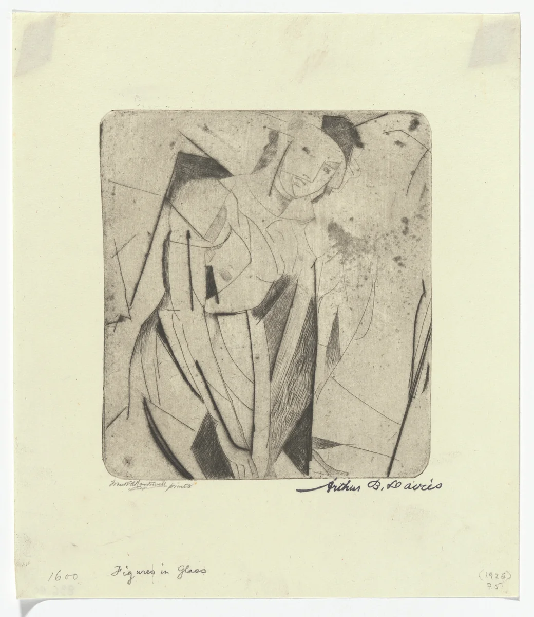 Figure in Glass by Arthur B. Davies, print, 1916