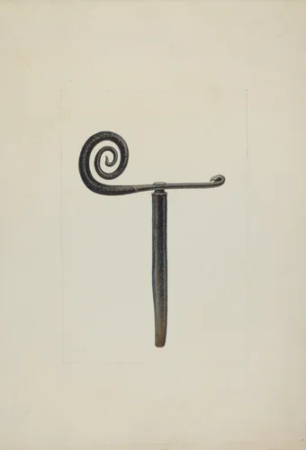 Shutter Fastener by American 20th Century, index of american design, 1935-1942