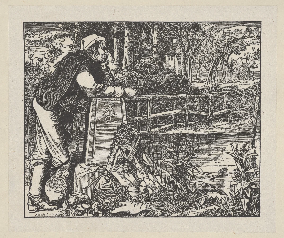 The Old Chartist by Frederick Augustus Sandys, print, 1862