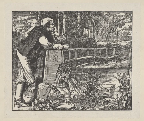 The Old Chartist by Frederick Augustus Sandys, print, 1862