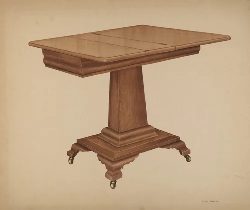 Table (pedestal) by LeRoy Griffith, index of american design, 1940