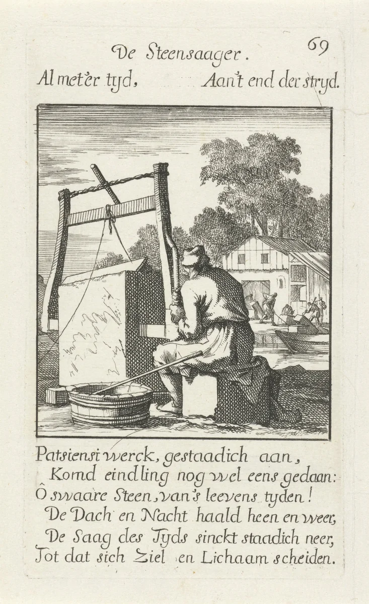 Steenzager by Caspar Luyken, print, 1694