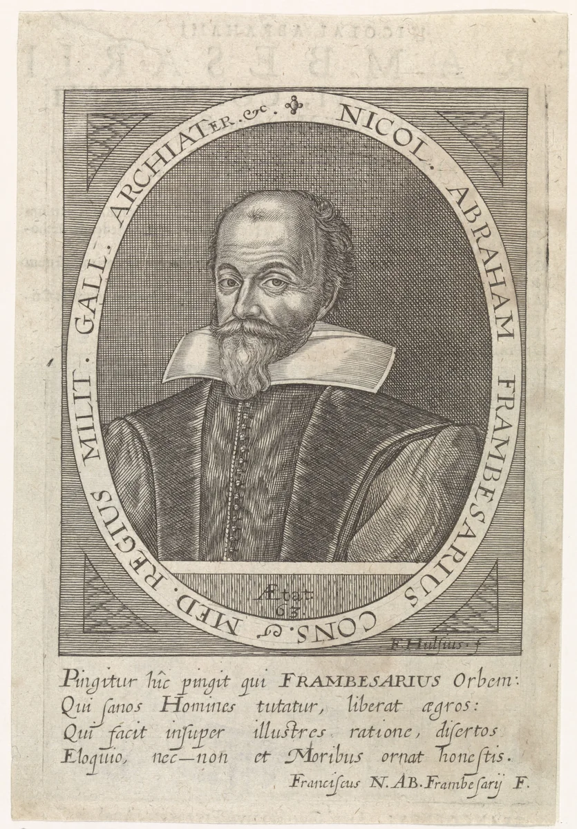 Portret van Nicolas Abraham de La Framboisière by Unknown, print, 1590-1665