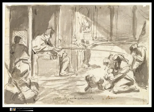 Le Grand Pénitencier by Augustin Pajou, drawing, 1740-1809