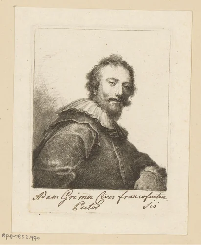 Portret van Adam Grimmer by Johann Andreas Benjamin Nothnagel, print, 1778