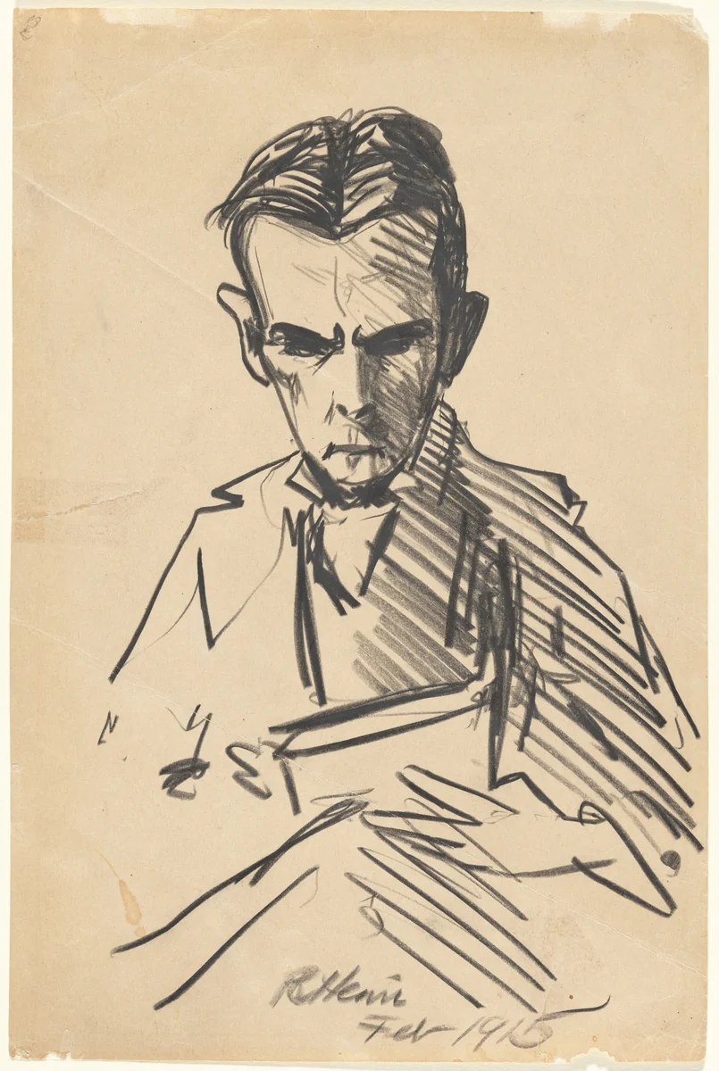 Portrait of a Friend by Robert Henri, drawing, 1915