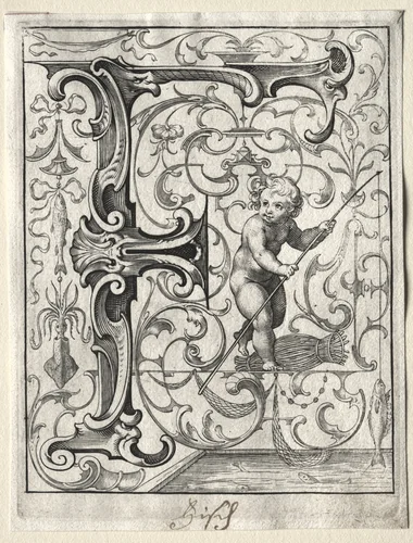 New ABC Booklet: F by Lucas Kilian, print, 1627
