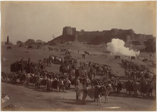 Jhansi Fort and Elephant Battery by Raja Deen Dayal, photograph, 1886