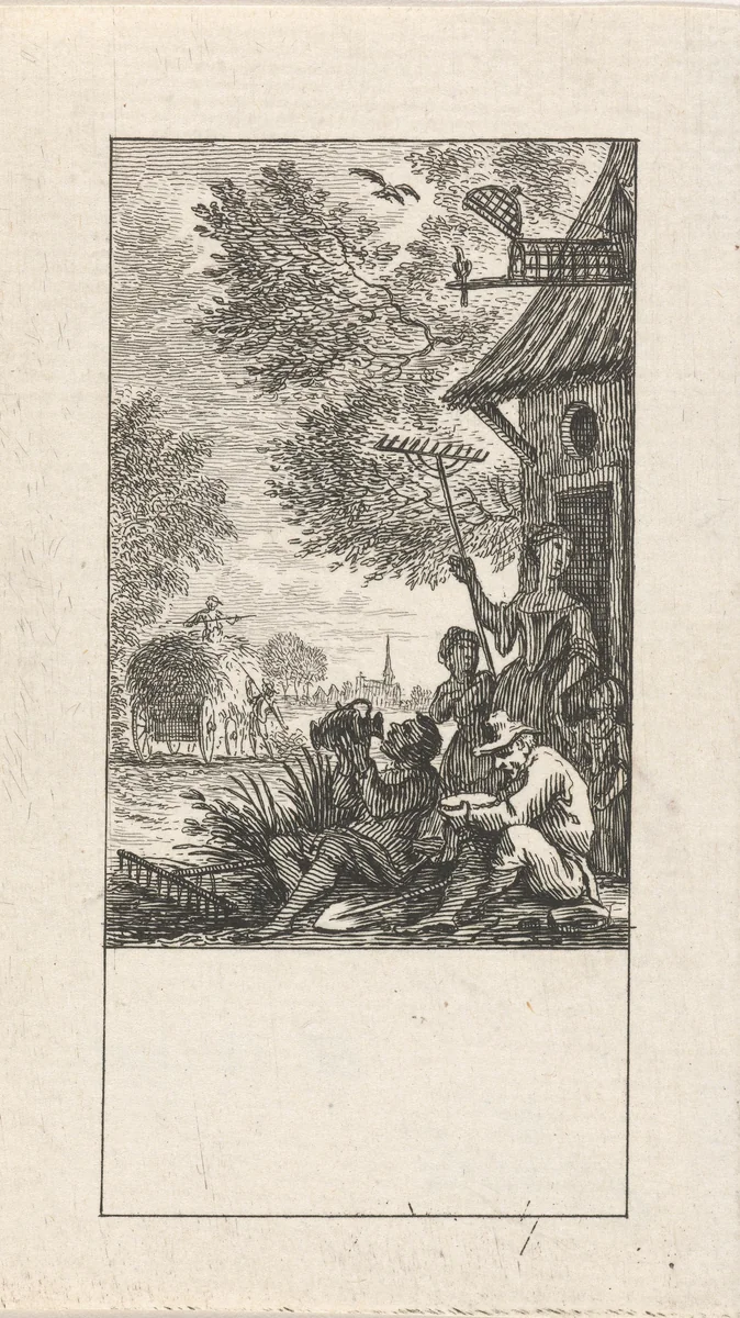 Juli by Simon Fokke, print, 1722-1784