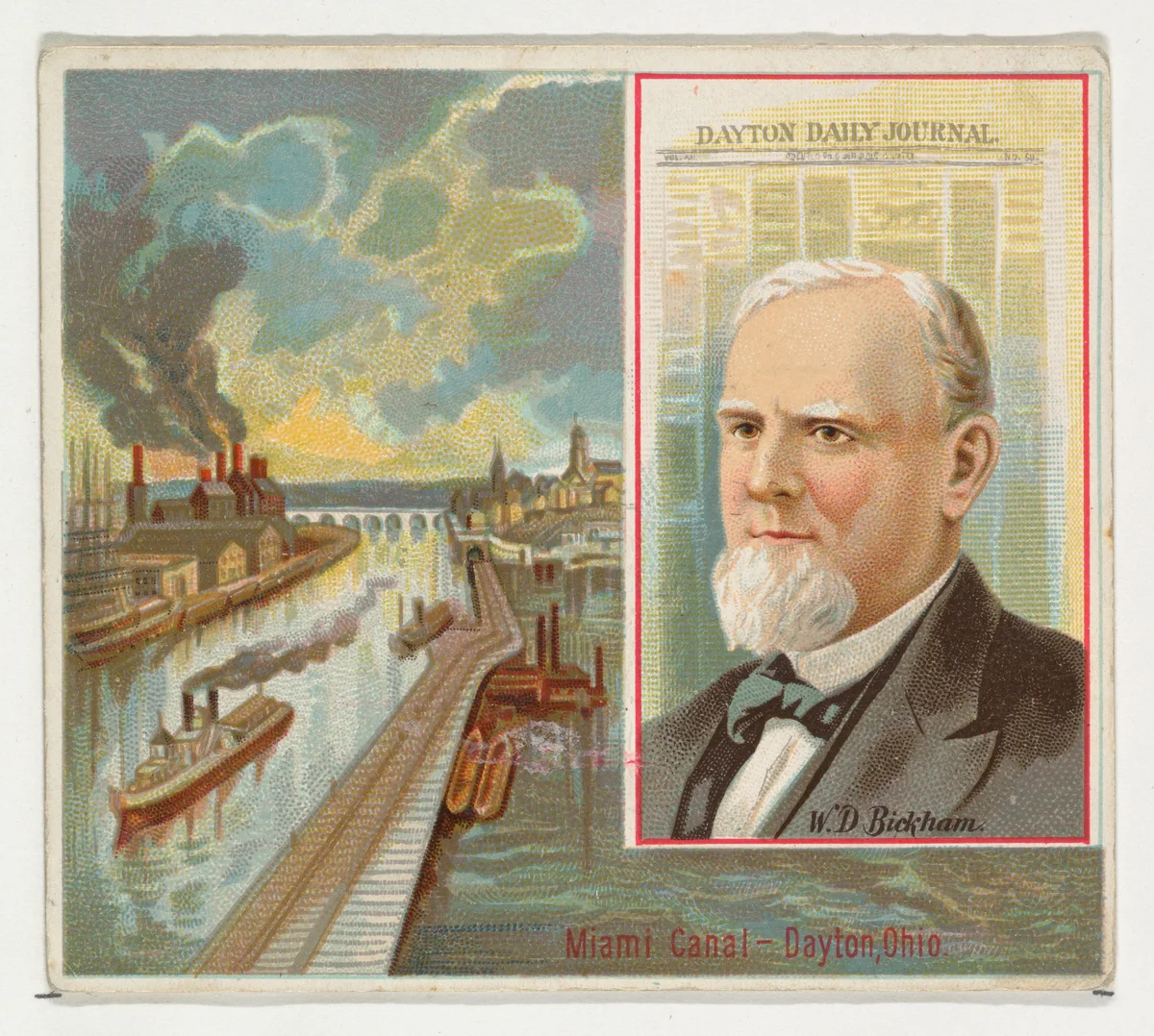 W.D. Bickham, Dayton Daily Journal, from the American Editors series (N35) for Allen & Ginter Cigarettes by Allen & Ginter, print, 1887