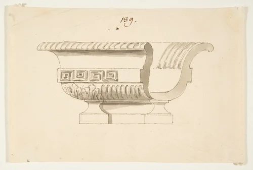 Design for a Vessel by anonymous, drawing, 1700-1799