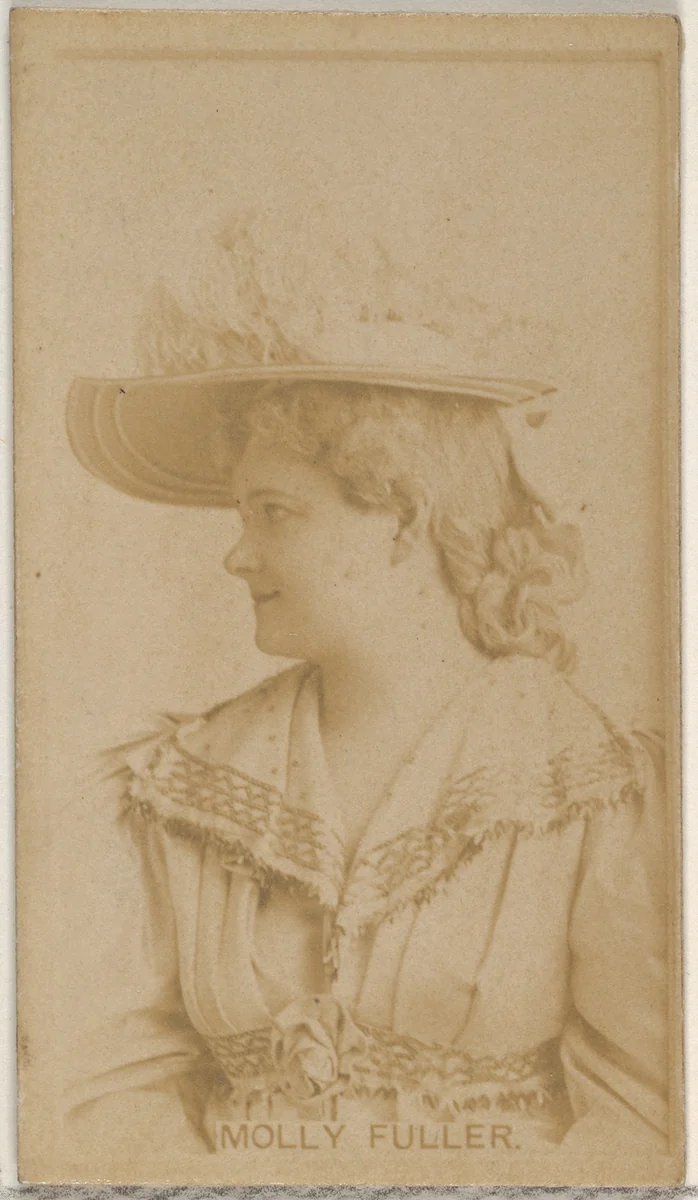 Molly Fuller, from the Actors and Actresses series (N45, Type 8) for Virginia Brights Cigarettes by Allen & Ginter, photograph, 1885-1891