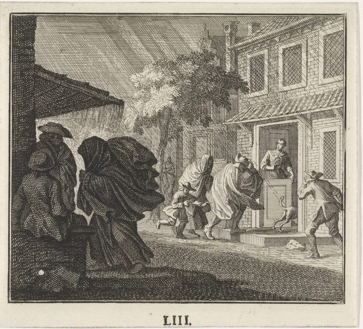 Embleem: orkaan by Caspar Luyken, print, 1695-1705