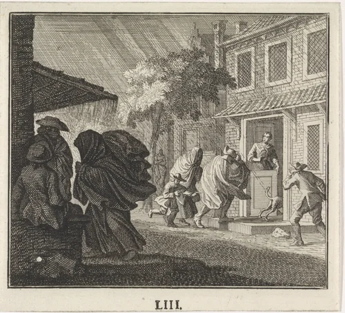 Embleem: orkaan by Caspar Luyken, print, 1695-1705