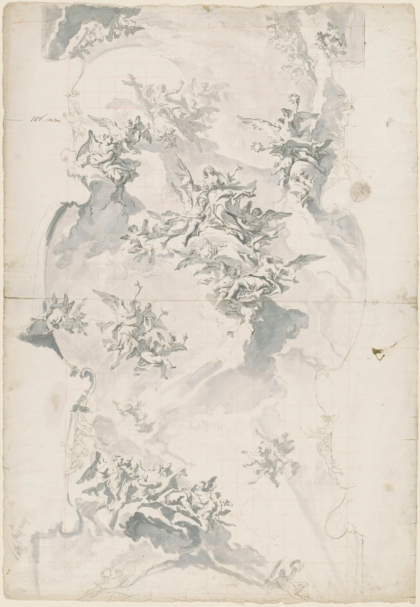 The Apotheosis of Saint Euphemia by Carlo Innocenzo Carlone, drawing, 1759-1760