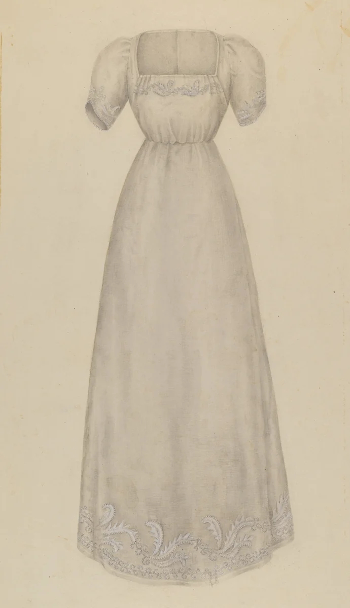 Dress by Bessie Forman, index of american design, 1938