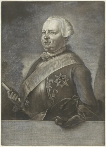 Portret van Lodewijk Ernst, hertog van Brunswijk-Wolfenbüttel by Aert Schouman, print, 1738-1792