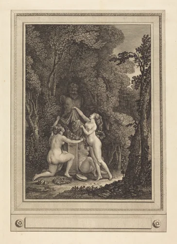 Les nymphes scrupuleuses by Gérard Vidal; Nicolas Lavreince, print, 1784