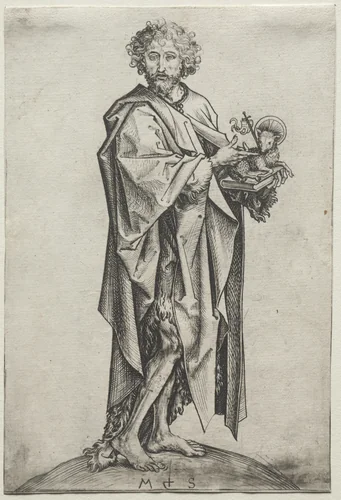 St. John the Baptist by Martin Schongauer, print, 1470-1480