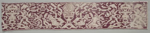 Embroidered Border by Unknown, textile, 1500-1699