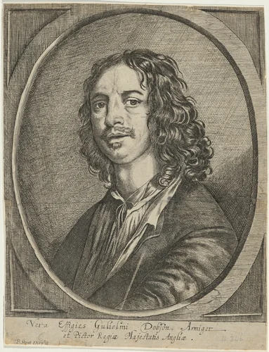 William Dobson, Portrait Painter by Josias English, print, 1630-1718