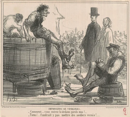 Impressions de vendages by Honoré Daumier, print, 1856