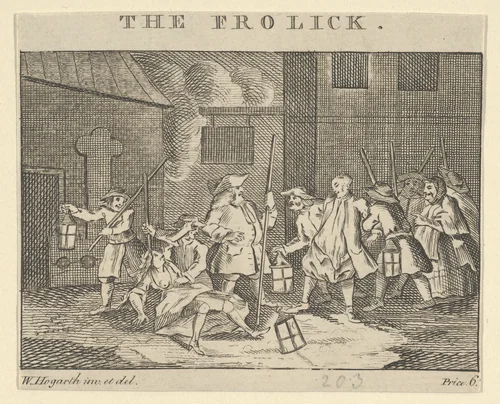 The Frolick (The Search Light) by William Hogarth, print, 1790-1810