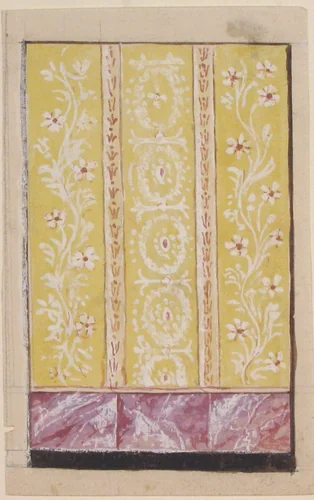 Design for Wall Panel by anonymous, drawing, 1700-1799