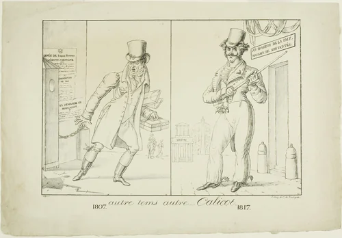 Autre Temps, autre... Calicot. by Unknown French artist, print, 1812-1822
