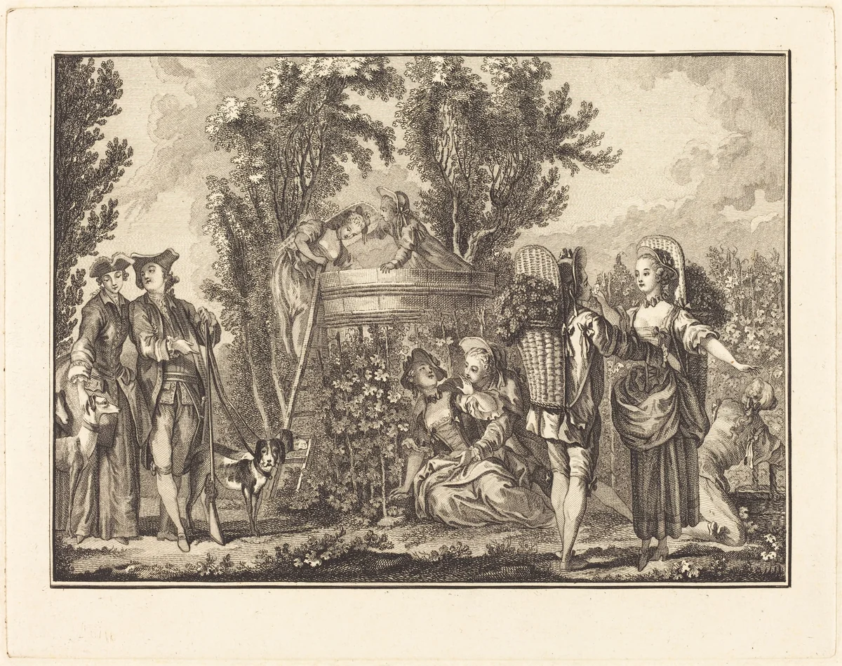 L'automne by Joseph de Longueil; Charles Eisen, print, 1730-1792