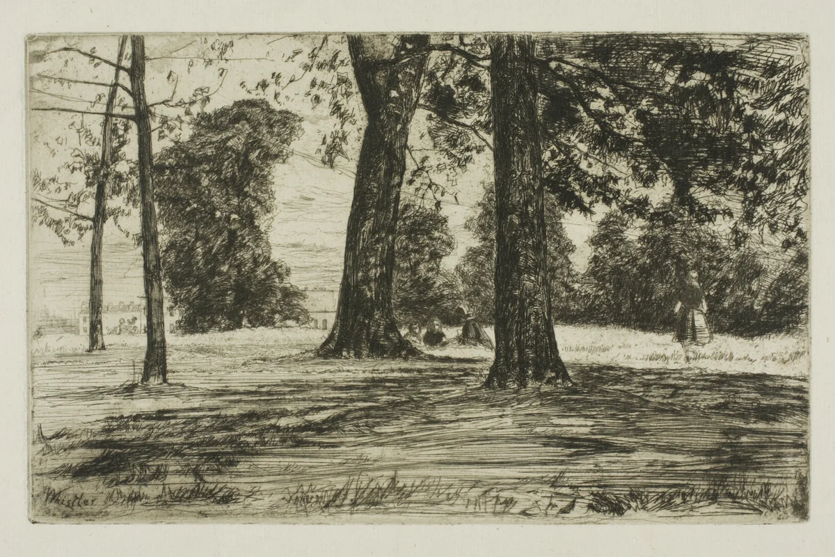 Greenwich Park by James McNeill Whistler, print, 1859