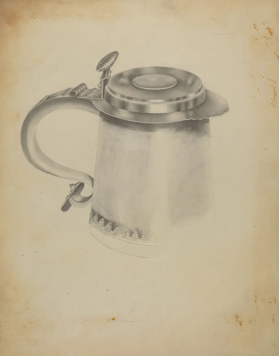 Silver Tankard by Matthew Mangiacotti, index of american design, 1935-1942