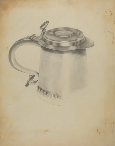Silver Tankard by Matthew Mangiacotti, index of american design, 1935-1942