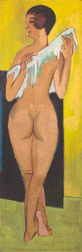 Nude Figure [reverse] by Ernst Ludwig Kirchner, painting, 1907