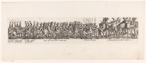 Cavalcade voor vertrek van een sultan by Antonio Tempesta, print, 1599-1647