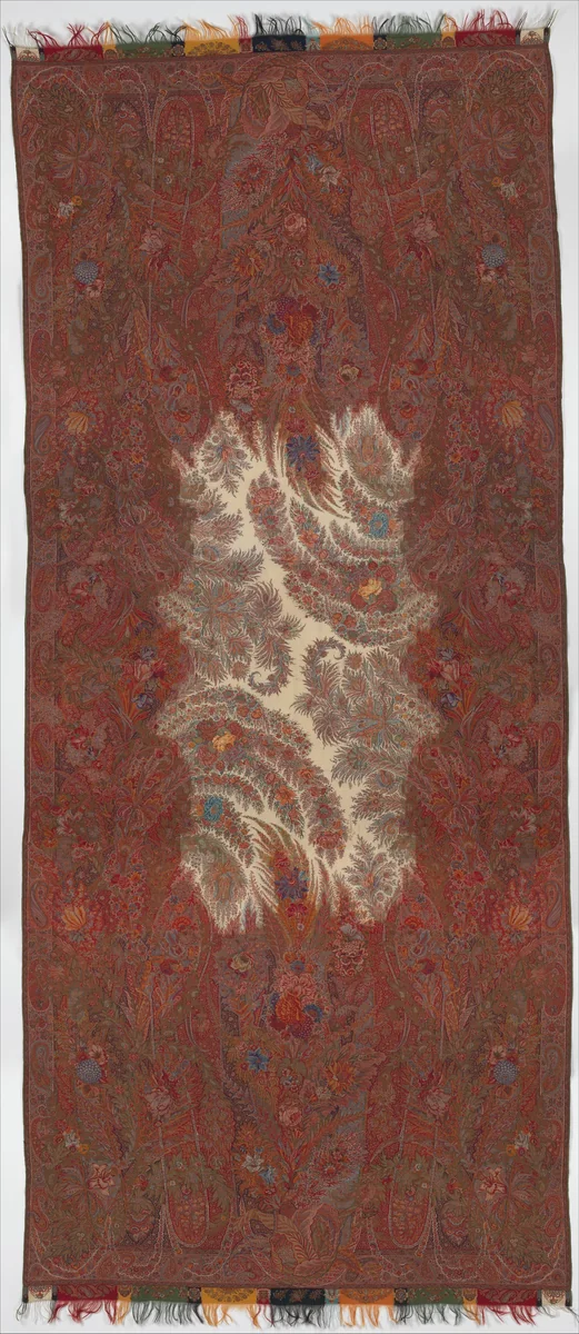 Shawl by Deneirouse and Boisglavy, textile, 1844-1854