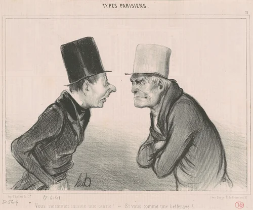 Vous raisonnez comme une canne! by Honoré Daumier, print, 1839