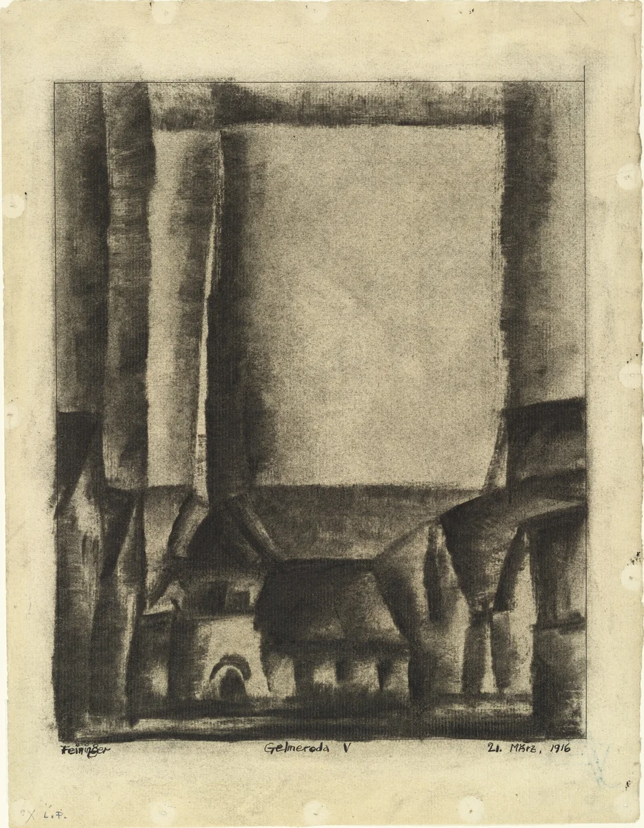 Gelmeroda V by Lyonel Feininger, drawing, 1916