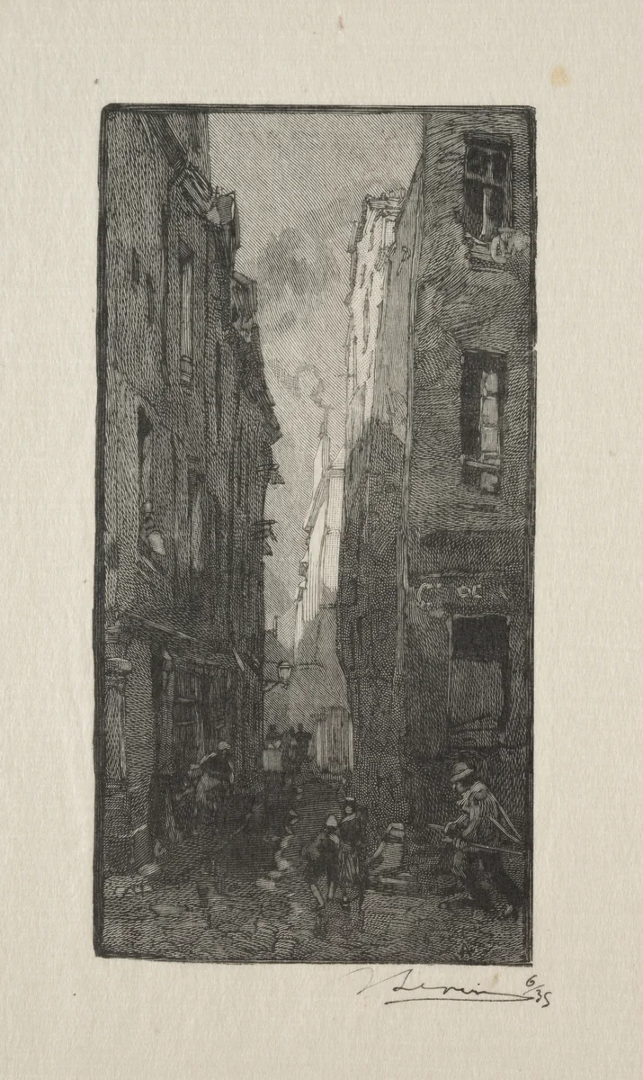 La Rue des Cordiers by Auguste Louis Lepère, print, 1885