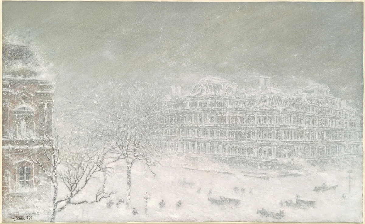 The Great Blizzard of 1899 by Walter Paris, drawing, 1899