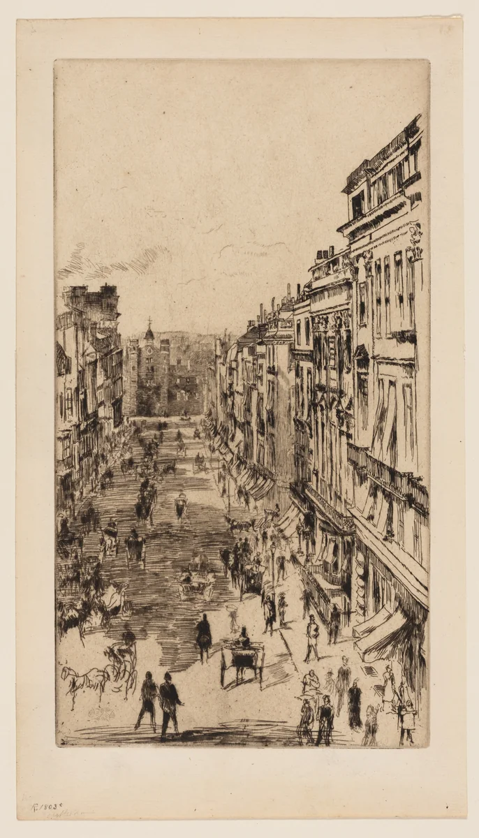 St. James's Street by James McNeill Whistler, print, 1878