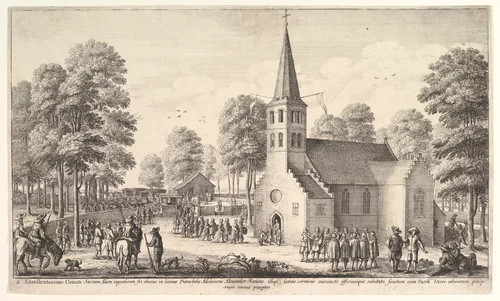 Going to Church by Wenceslaus Hollar, print, 1651