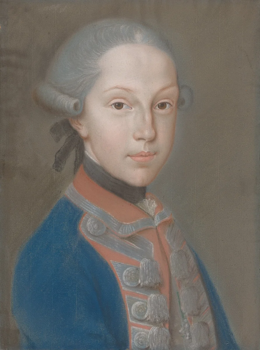 Portrait of a Young Man in Uniform by European, drawing, 1790-1799