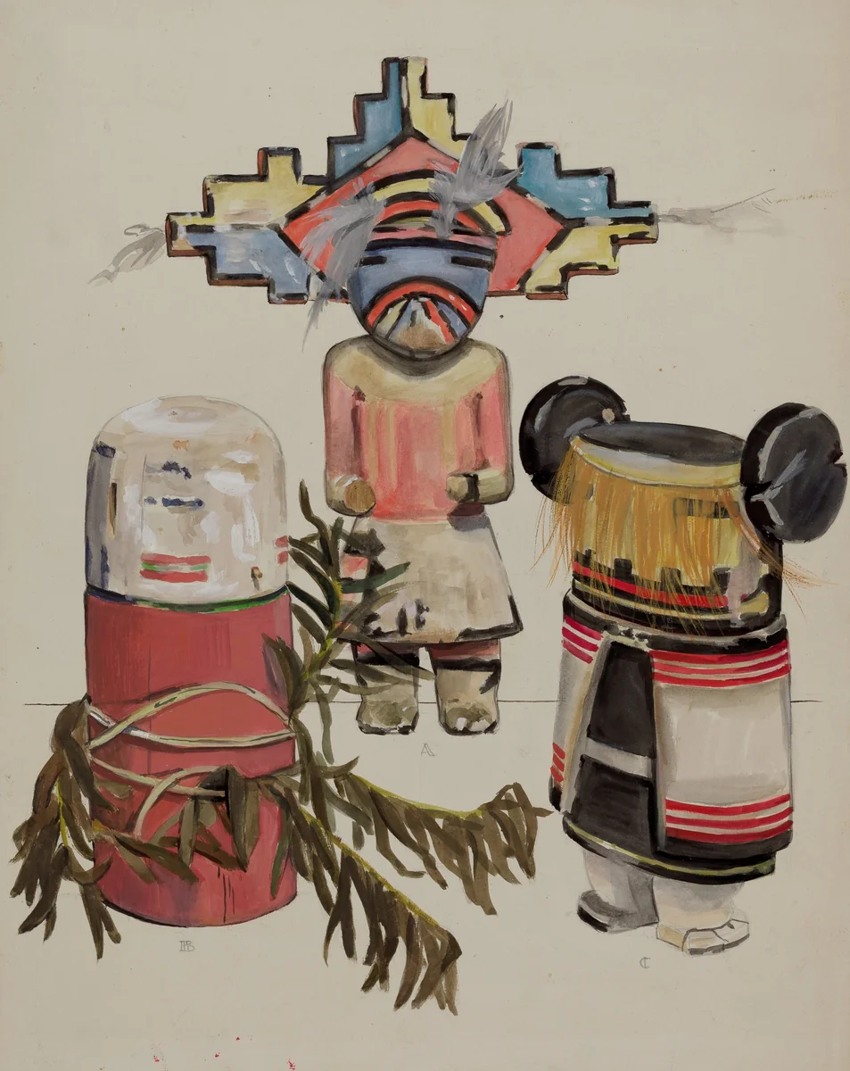 Kachina Doll by Jane Iverson, index of american design, 1935-1942