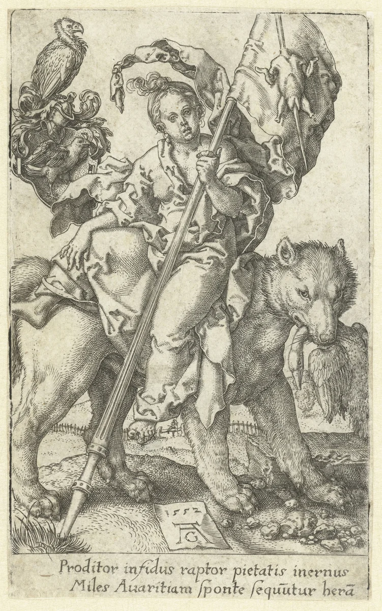 Hebzucht by Unknown, print, 1552
