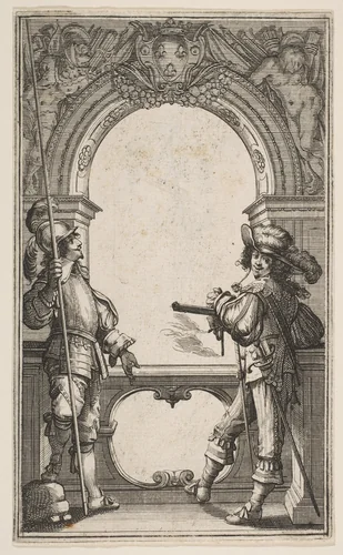 Frontispiece to "Les Gardes Françaises" by Abraham Bosse, print, 1632